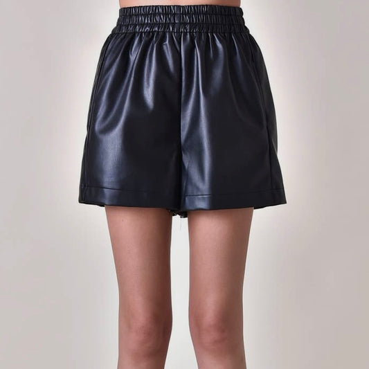 Vegan Pleather Shorts