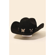 Load image into Gallery viewer, Butterfly Strap Cowboy Hat
