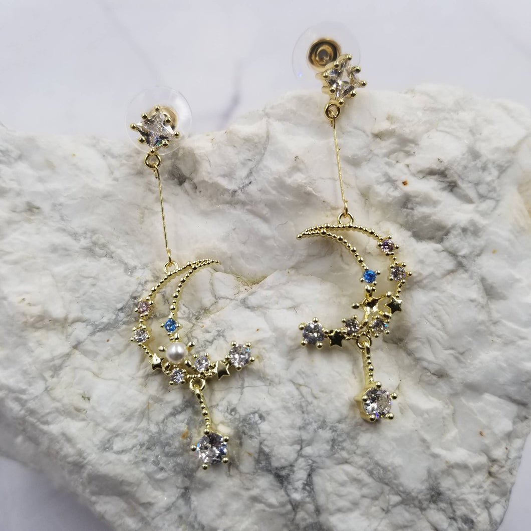 Golden Galaxy Earrings