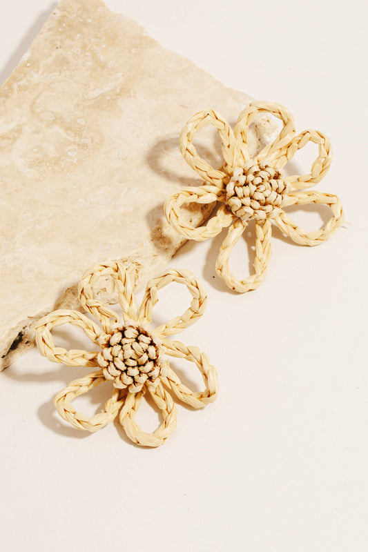 Braided Flower Studs