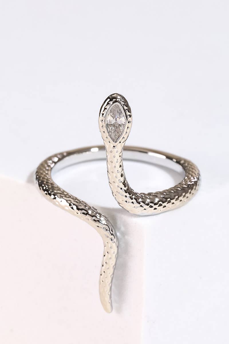 Serpent CZ Ring