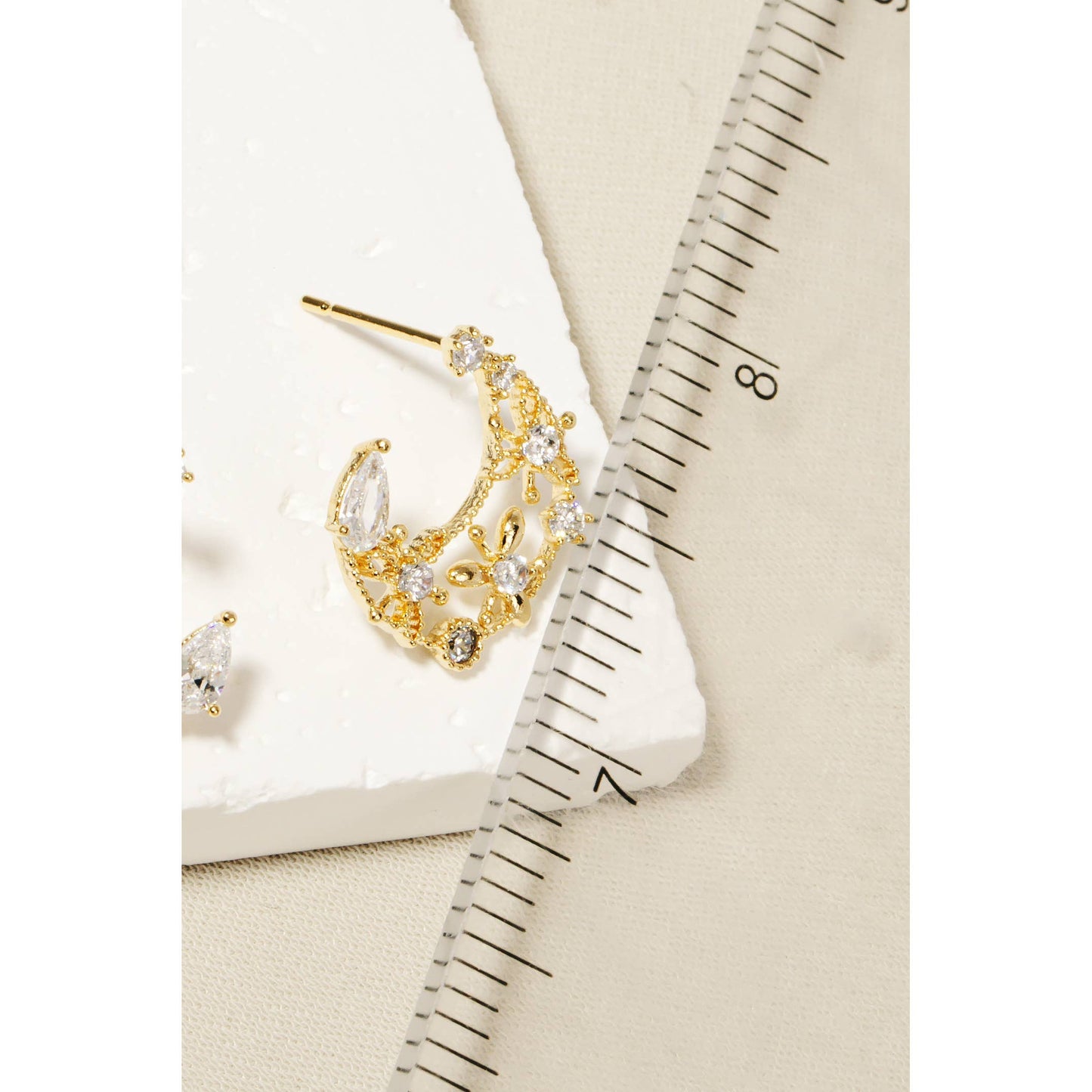 Crescent Moon Studs