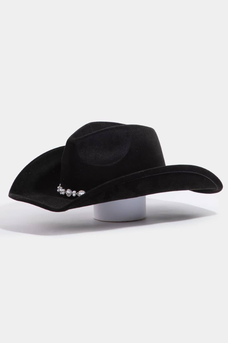 Pearl Beaded Cowboy Hat