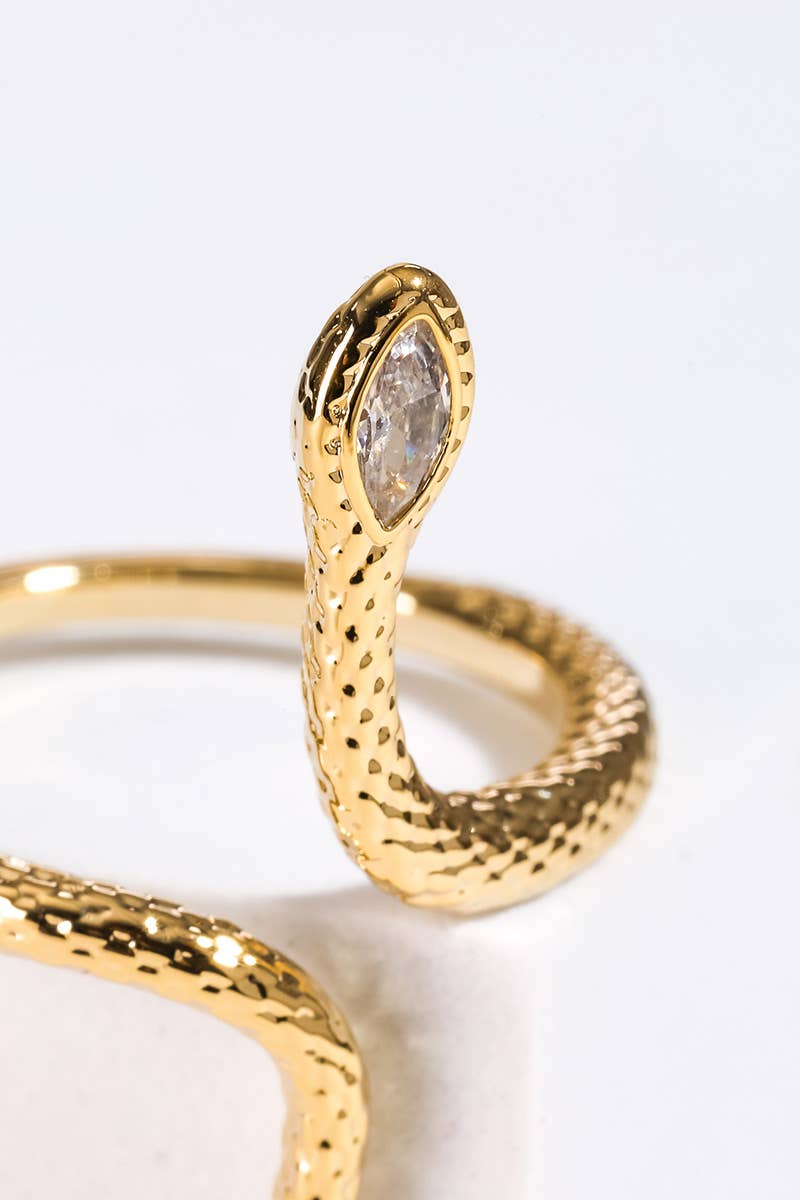 Serpent CZ Ring