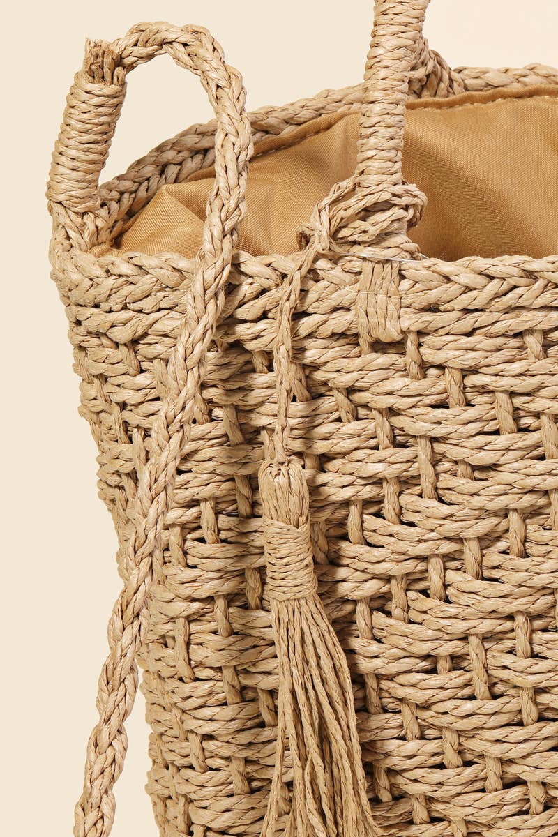 Square Straw Tote