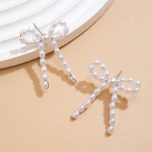 Load image into Gallery viewer, Pearl Bow Earrings
