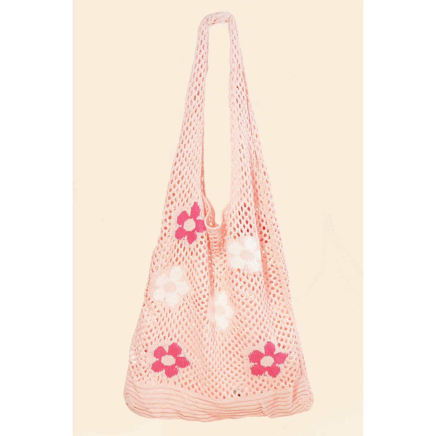 Floral Knit Tote