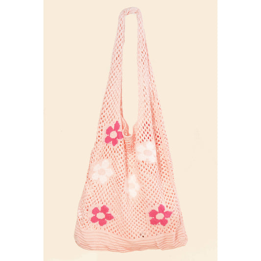 Floral Knit Tote