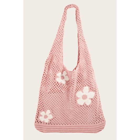 Knit Flower Tote