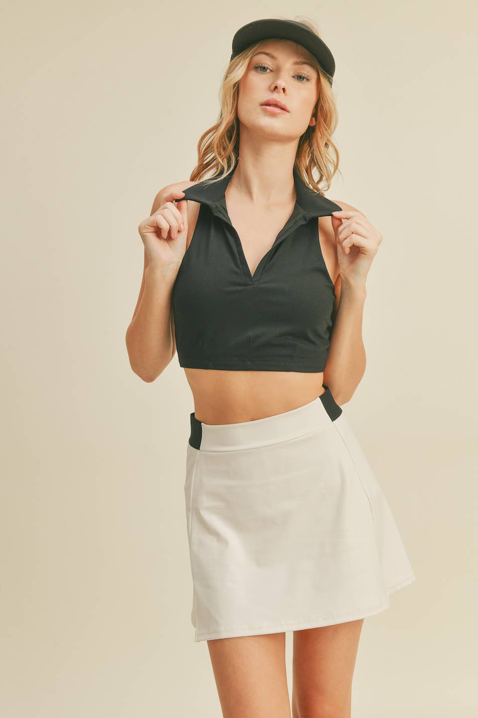 Collared Crop - Black