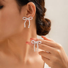 Load image into Gallery viewer, Pearl Bow Earrings
