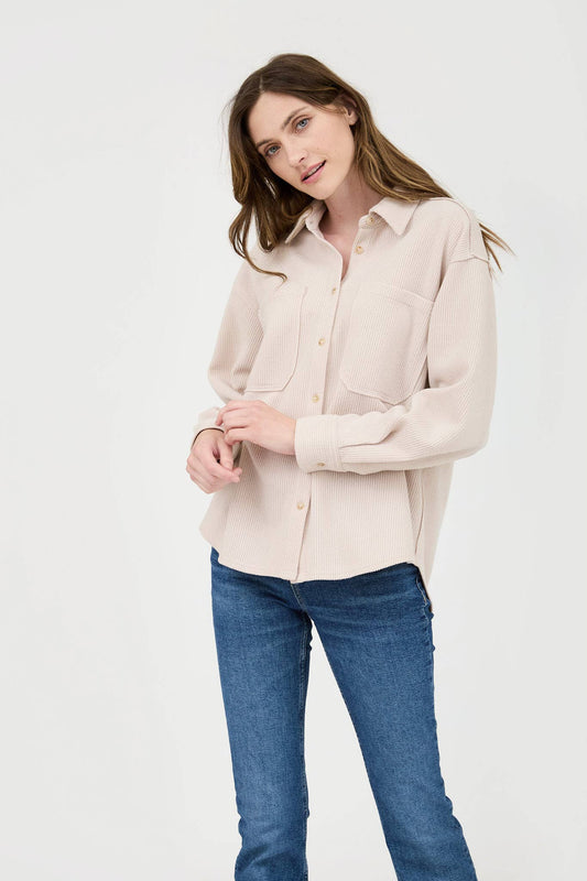 Betty Button Up - Oatmeal