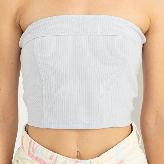 Strapless Crop - Blue