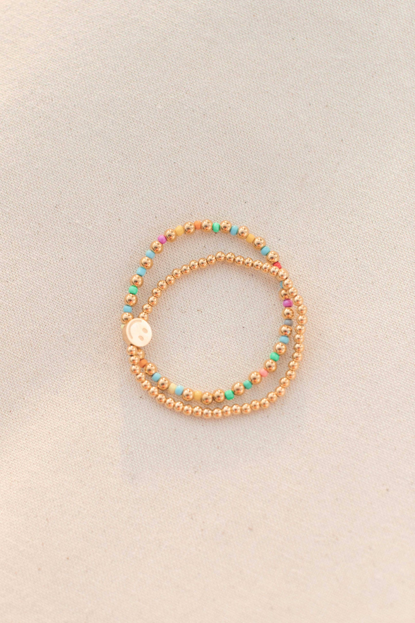 Colorful Gold Beaded Bracelet