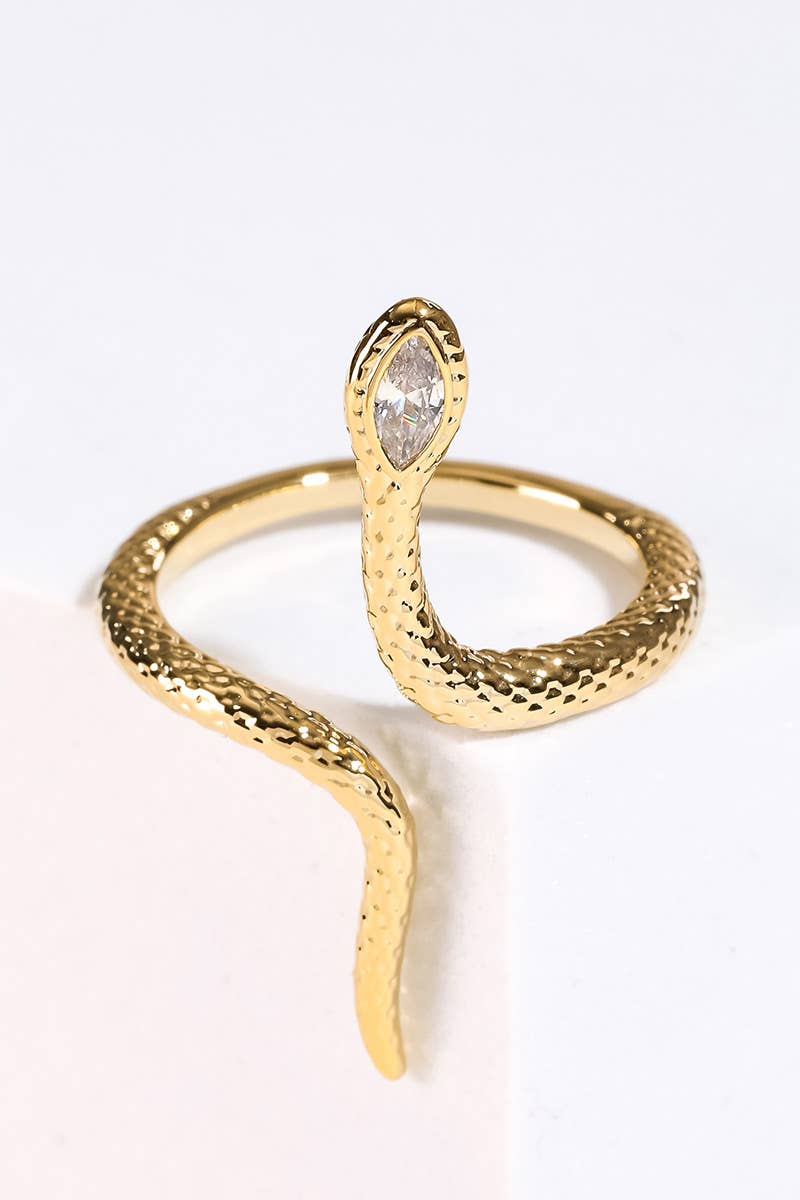 Serpent CZ Ring