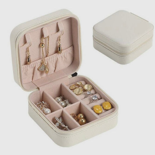 Travel Jewelry Box - White