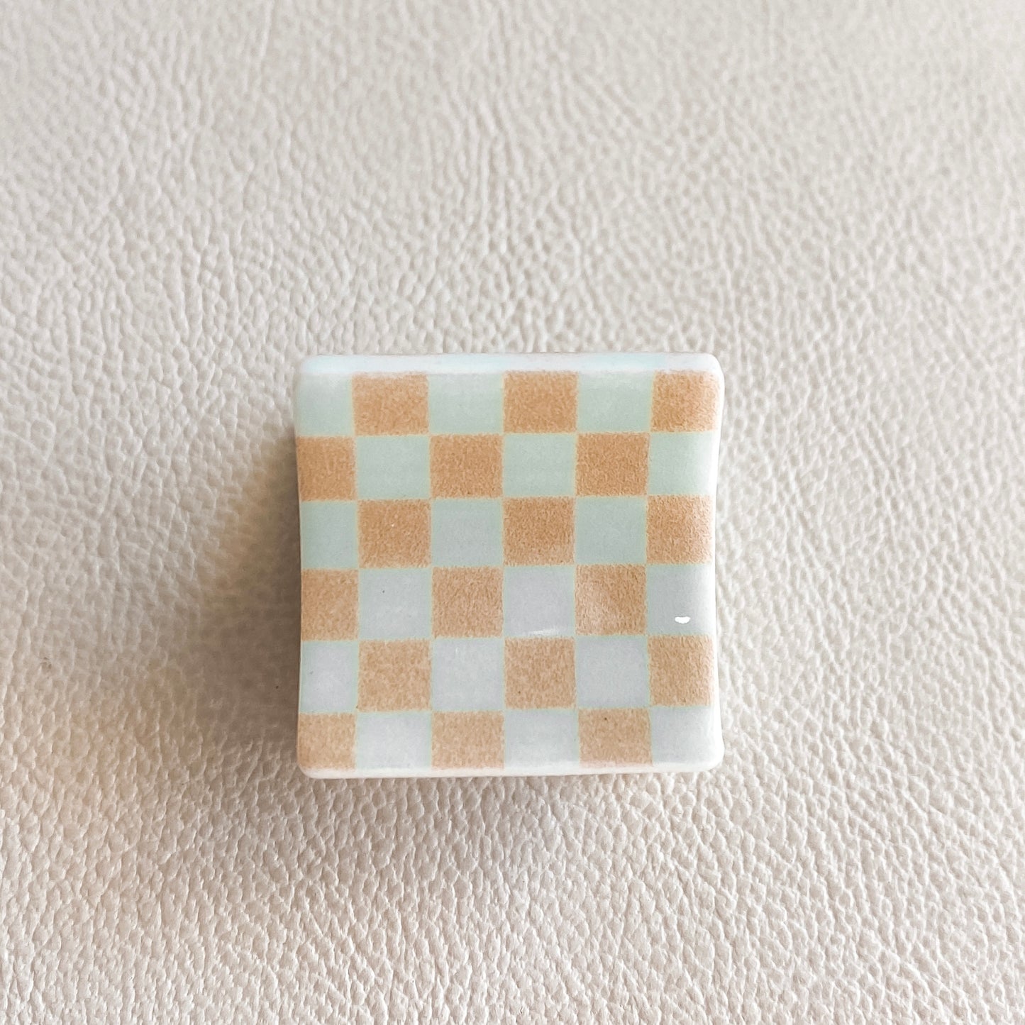 Square Checkered Mini Claw Clip