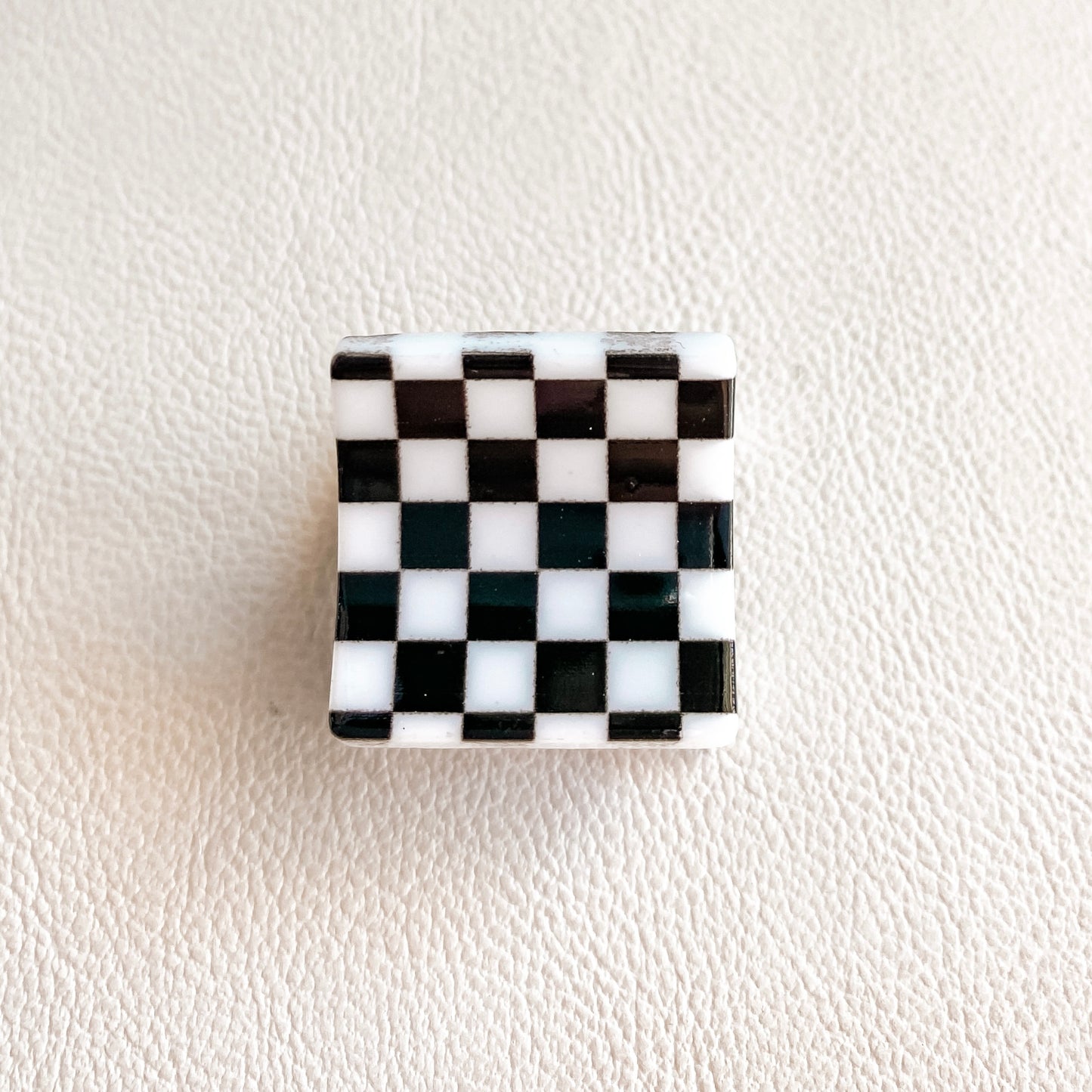 Square Checkered Mini Claw Clip