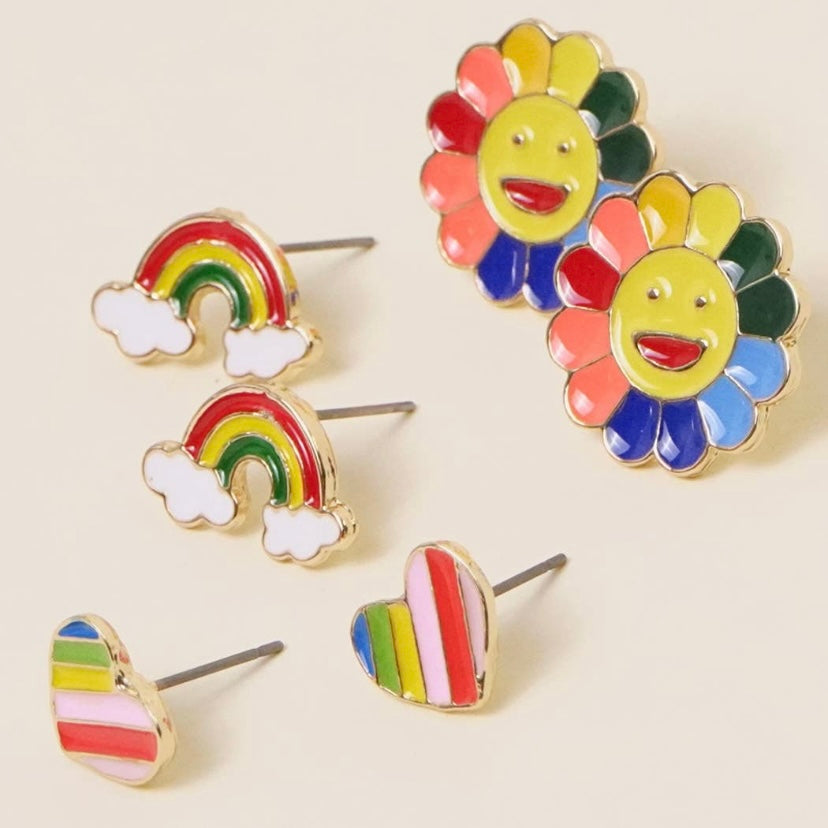 Rainbow Studs