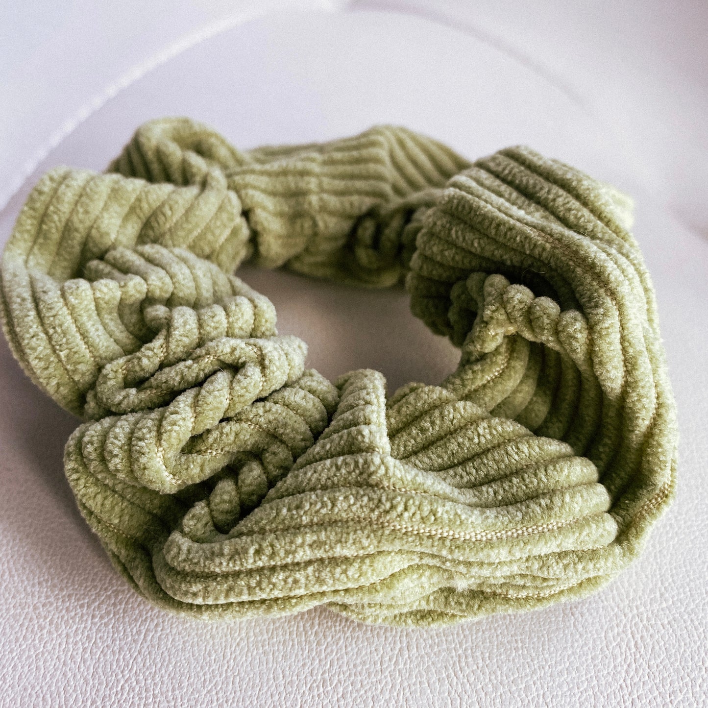 Olive Plush Scrunchies