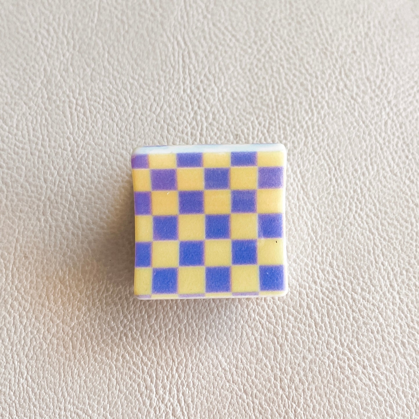 Square Checkered Mini Claw Clip