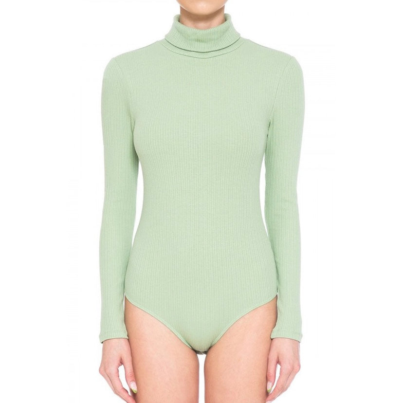 Turtleneck Bodysuit - Sage