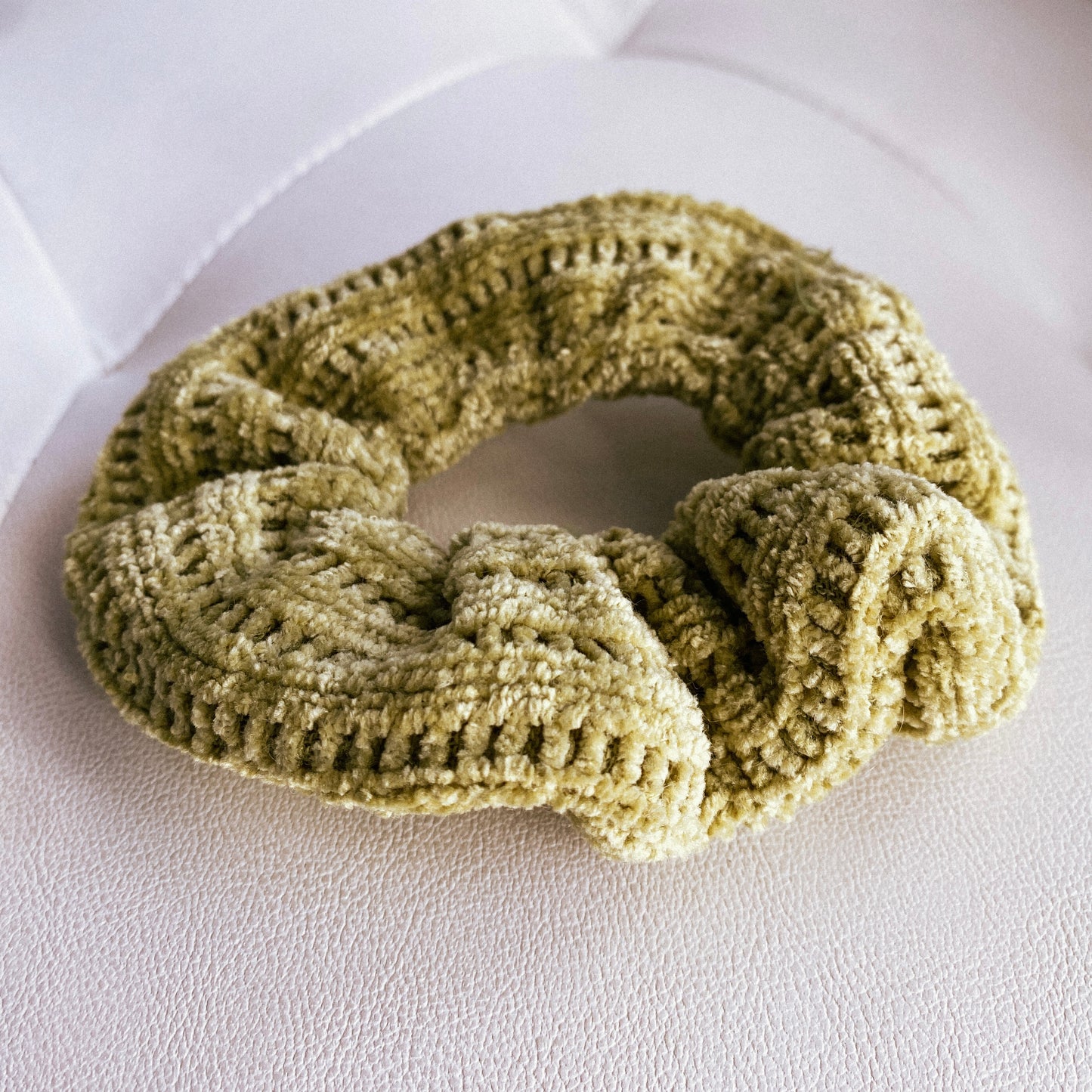 Olive Plush Scrunchies