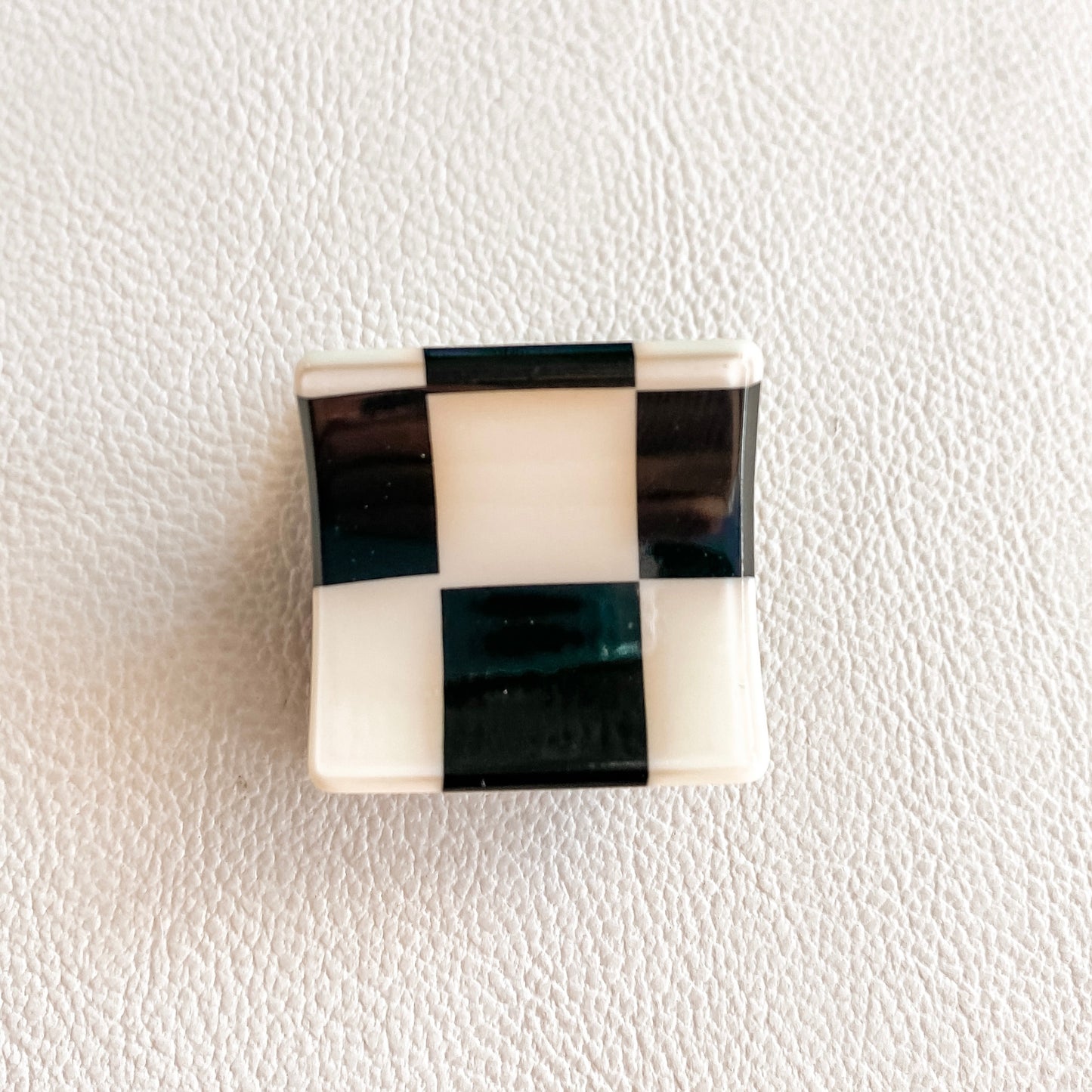 Square Checkered Mini Claw Clip