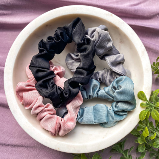 Morning Mist Thin Scrunchie Set