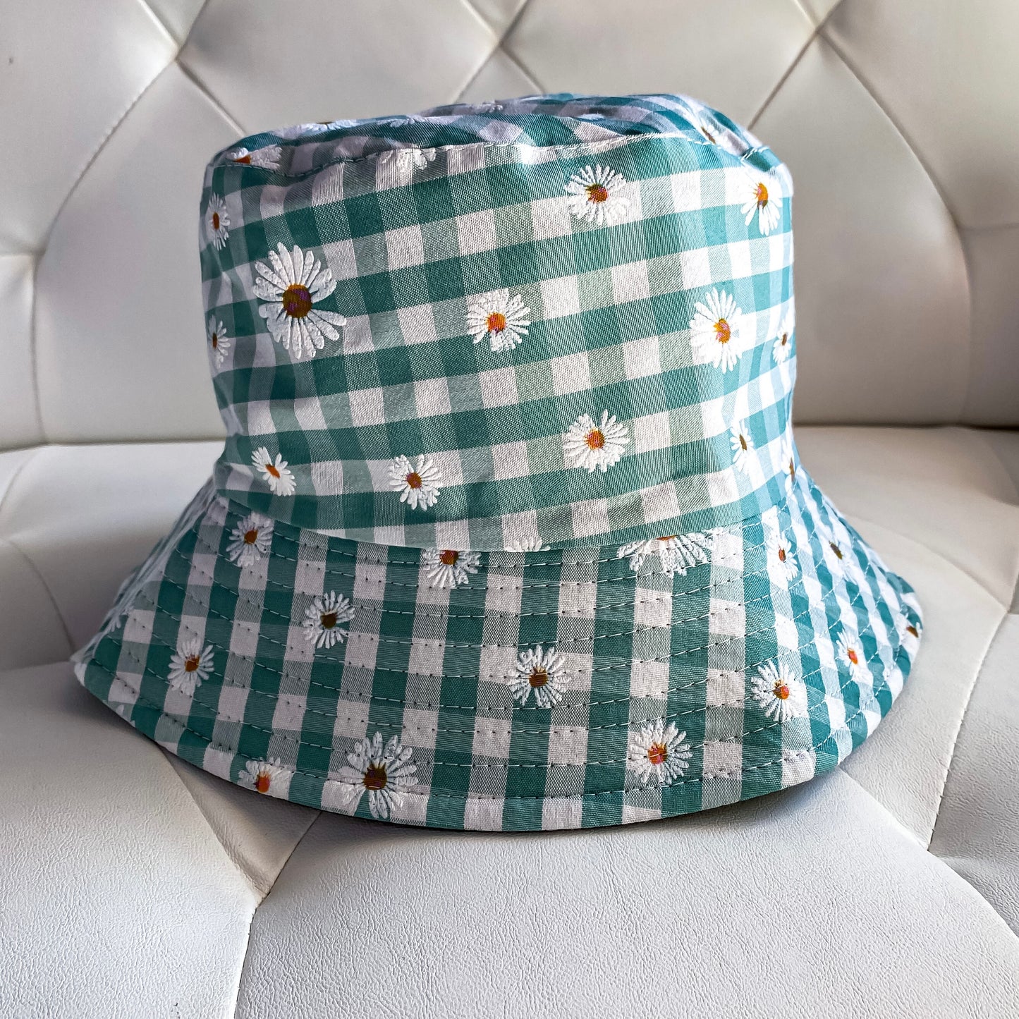 Floral Gingham Bucket Hat