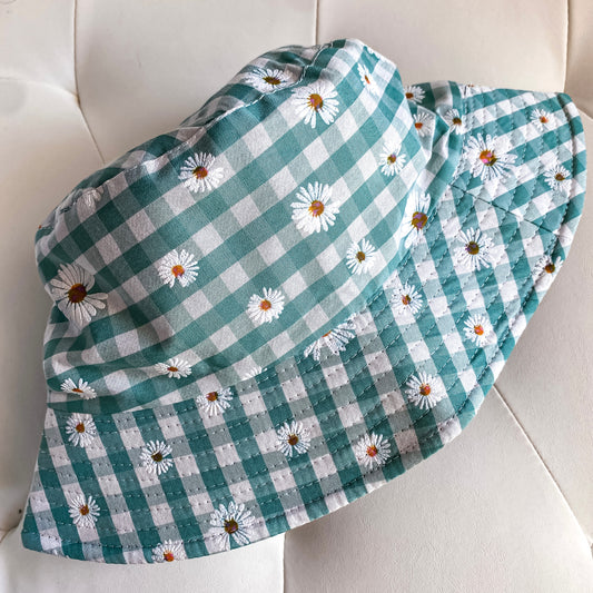 Floral Gingham Bucket Hat