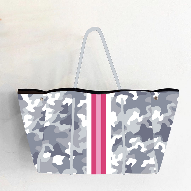 Neoprene Tote - Grey Camo