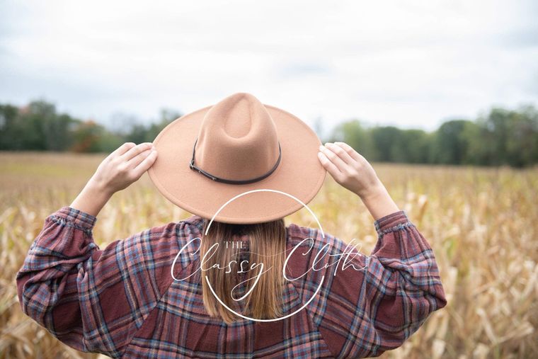 Wide Brim Hat - Chocolate