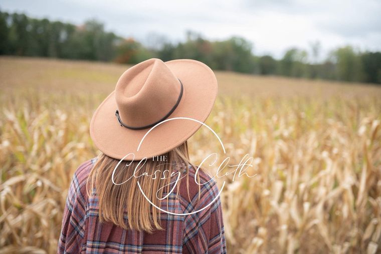 Wide Brim Hat - Chocolate